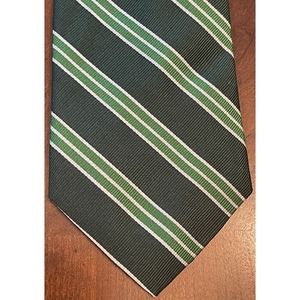 Bellissima Cravatte Repp Green 100% Silk Men’s Neck Tie Made In China